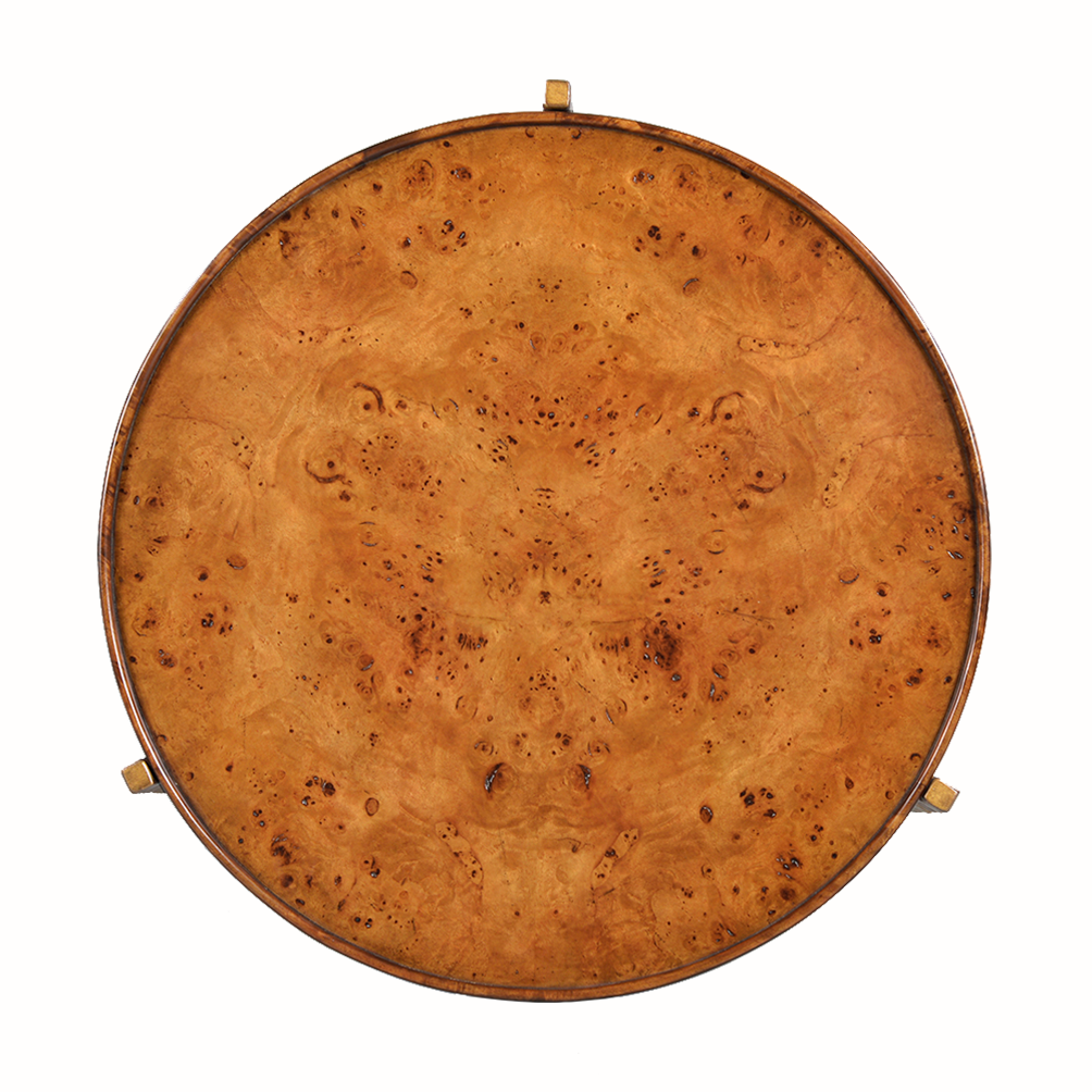 1143-07 - Reston Side Table - Large - Bronze, Burl Finish