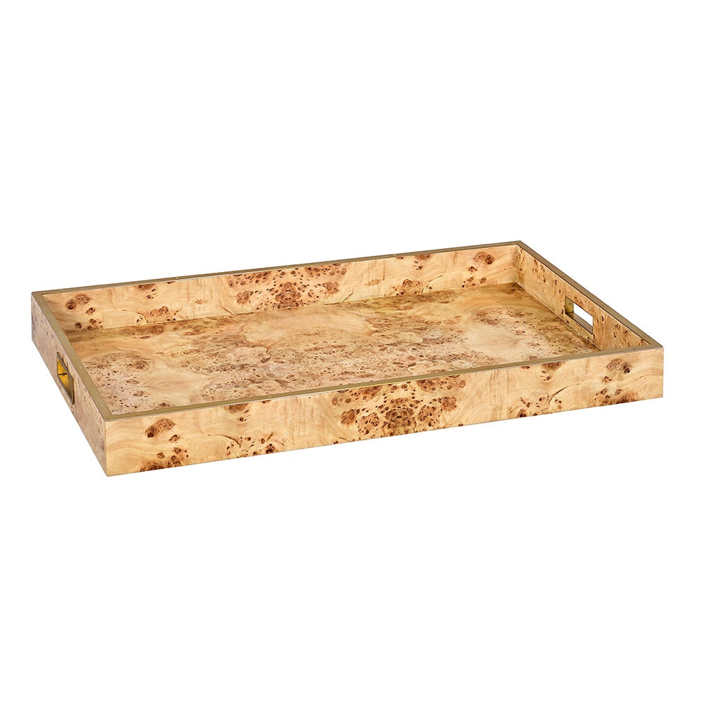 1230-40 - Tray Rectangle Large Serving - Natural Burl
