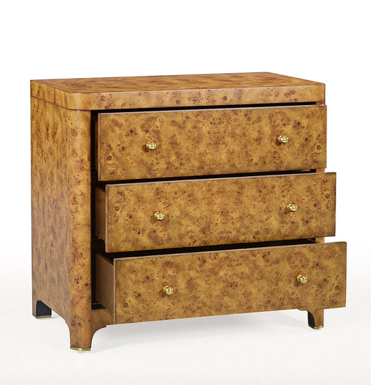 1347-22 - Roland Nightstand - Rustic Burl Finish