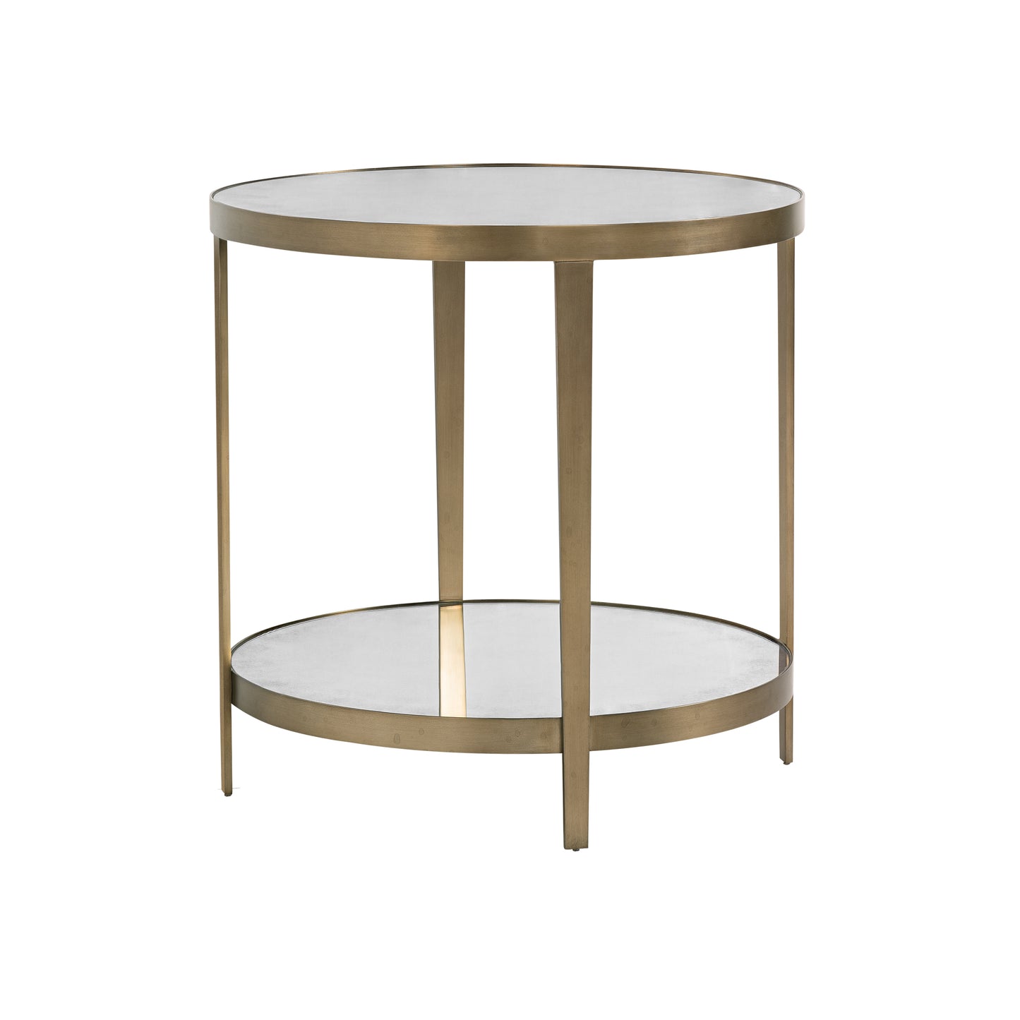1561-56 - Orlando Round Side Table - Antique Brass Finish