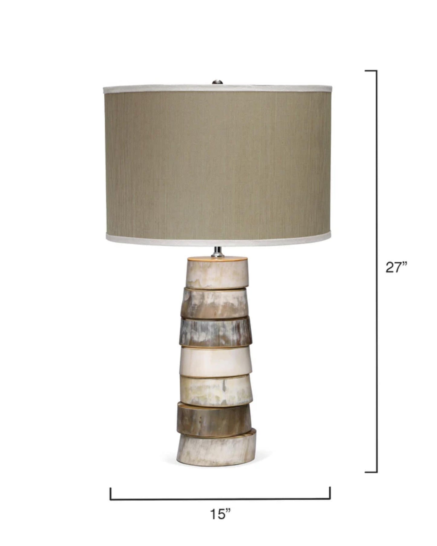 Natural Stacked Horn Table Lamp