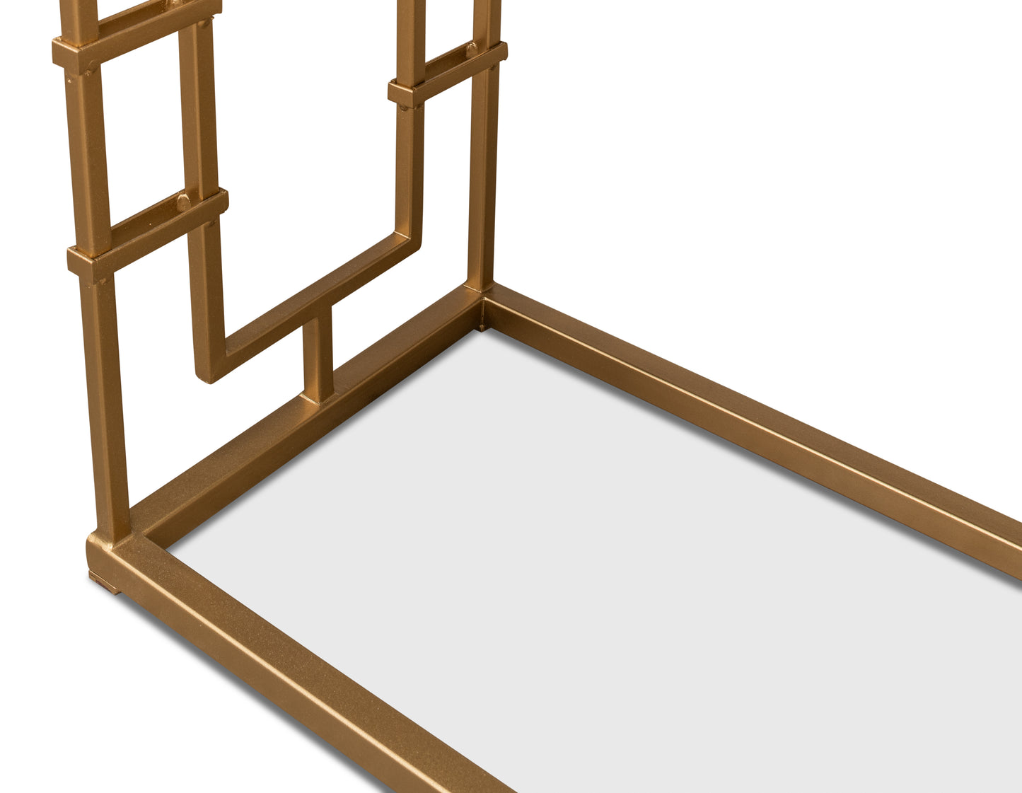 BRASS GATE CONSOLE TABLE