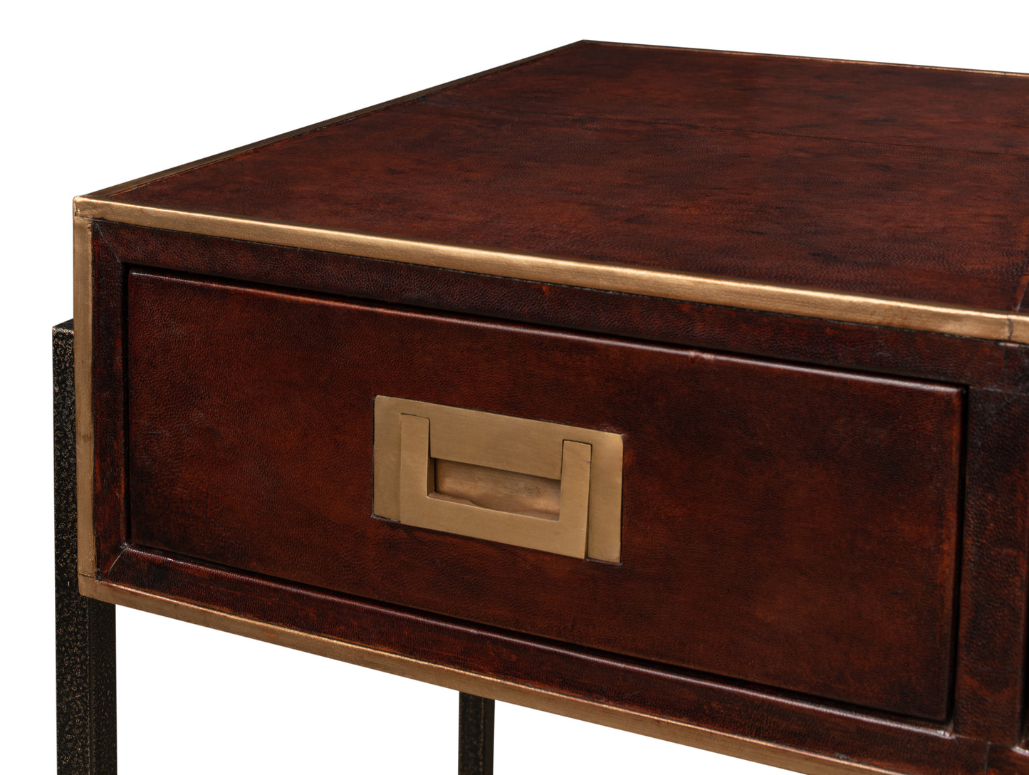 Old Brown Leather Desk