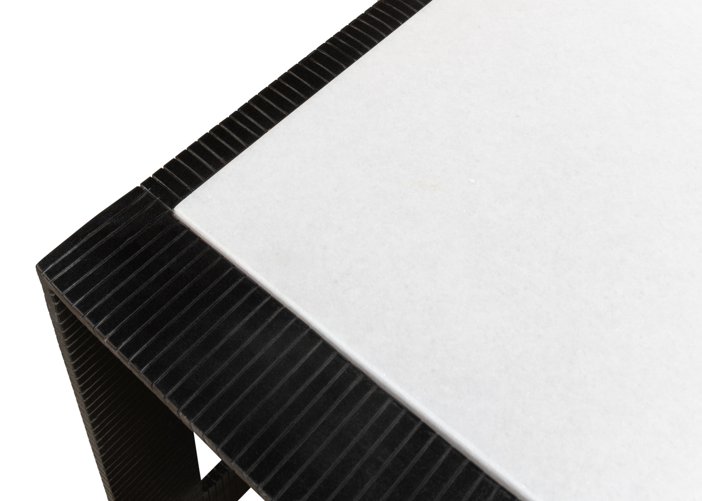 RIDGED IRON RECTANGULAR COFFEE TABLE