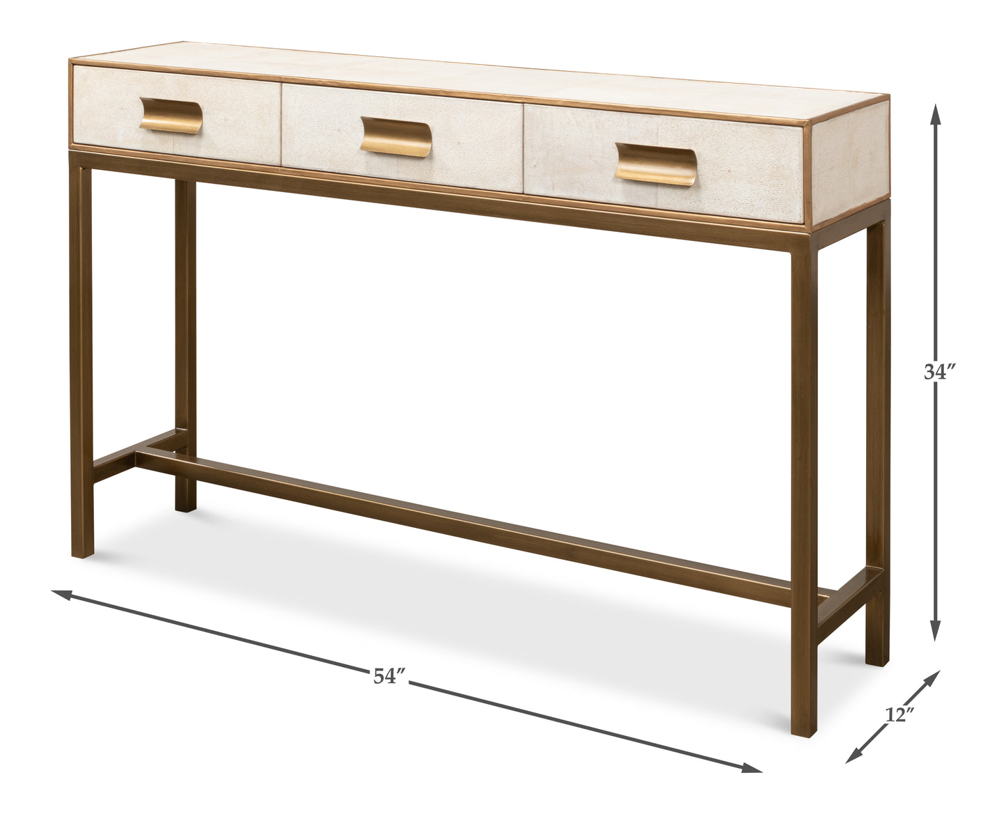 Gideon Shagreen Console - Osprey White