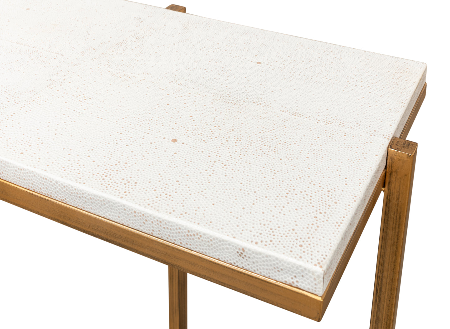 SHAGREEN CONSOLE TABLE, OSPREY WHITE