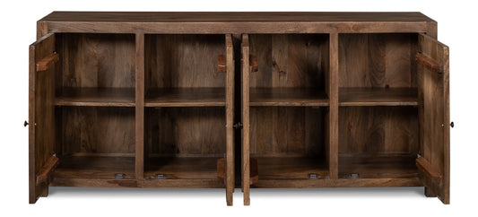 Benedict Brown Wood Sideboard Credenza