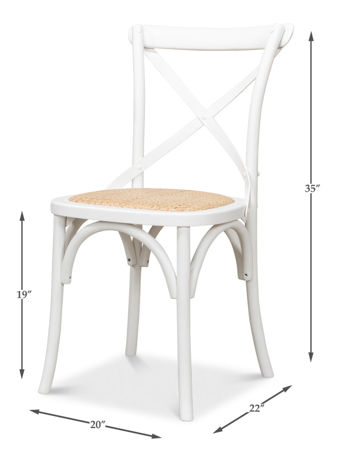 Tuileries Side Chair, White