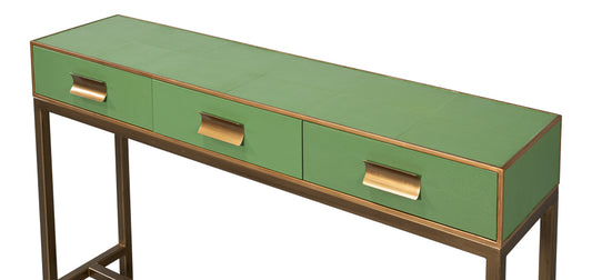Gideon Shagreen Console - Watercress