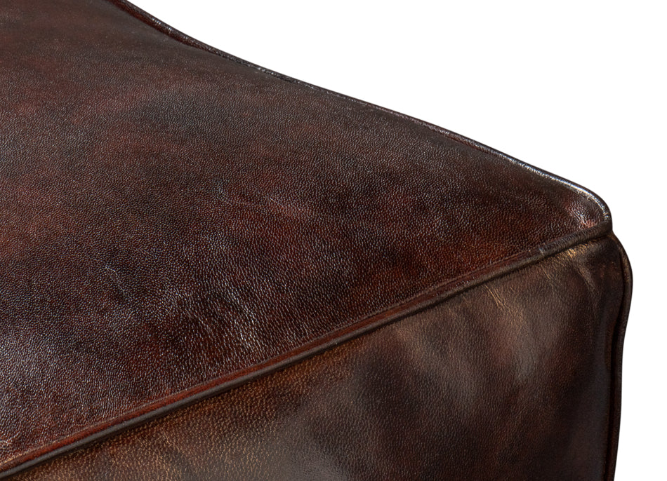 Sunday Afternoon Leather Cube,Dark Brown