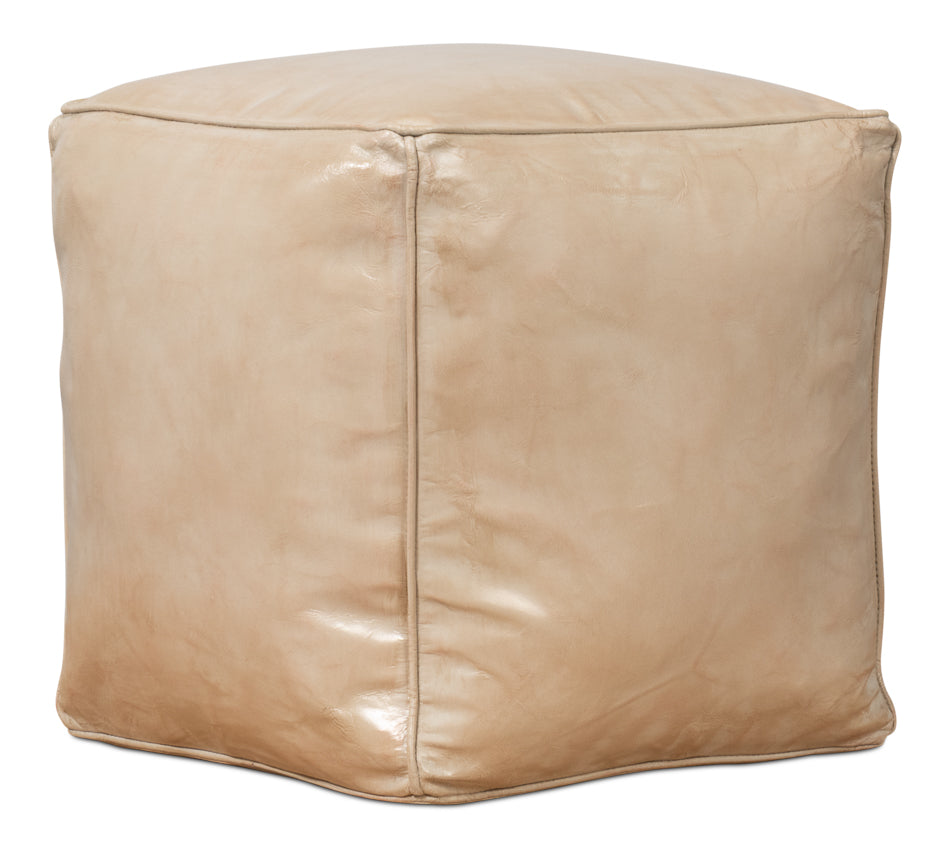 Sunday Afternoon Leather Cube, Taupe
