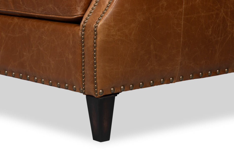 Dimity Distilled Leather Chair Brown