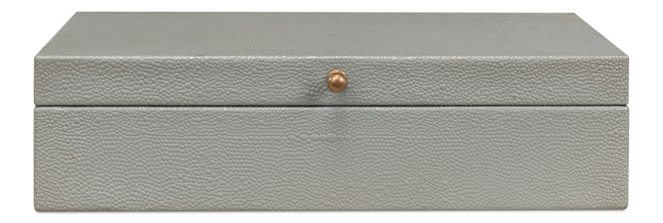 Gatsburg Shagreen Box Storm Grey Set Of 3