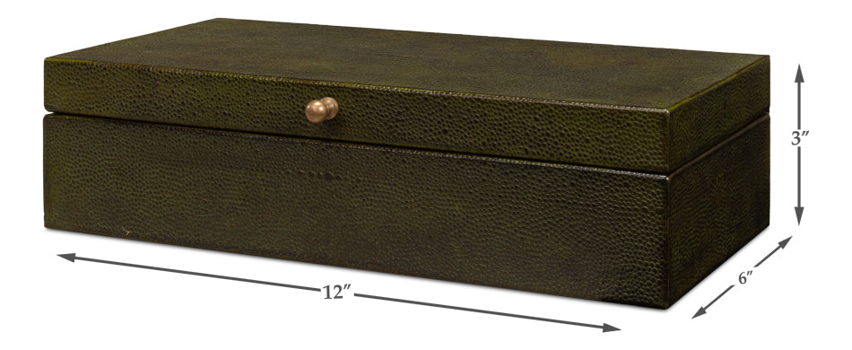 Gatsburg Shagreen Box Leaf Set Of 3