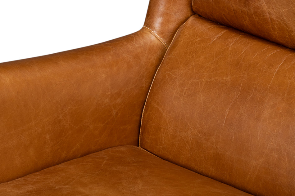 ELITE WING LOUNGE CHAIR, CUBA BROWN