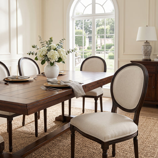 Hugo Oval Side Chair,Nero (Set of 2)
