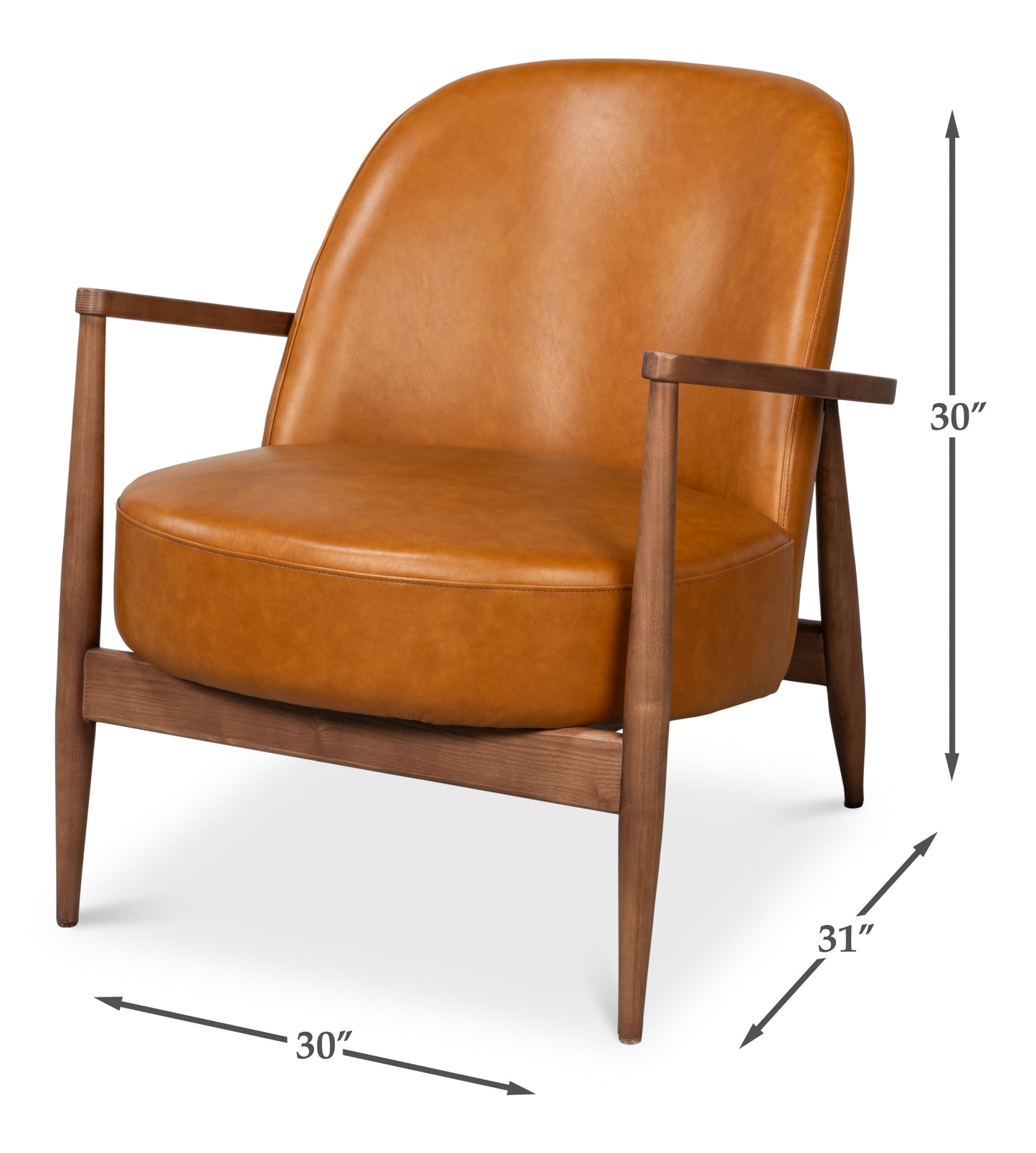 PINDAR ARMCHAIR-NEW TAN LEATHER