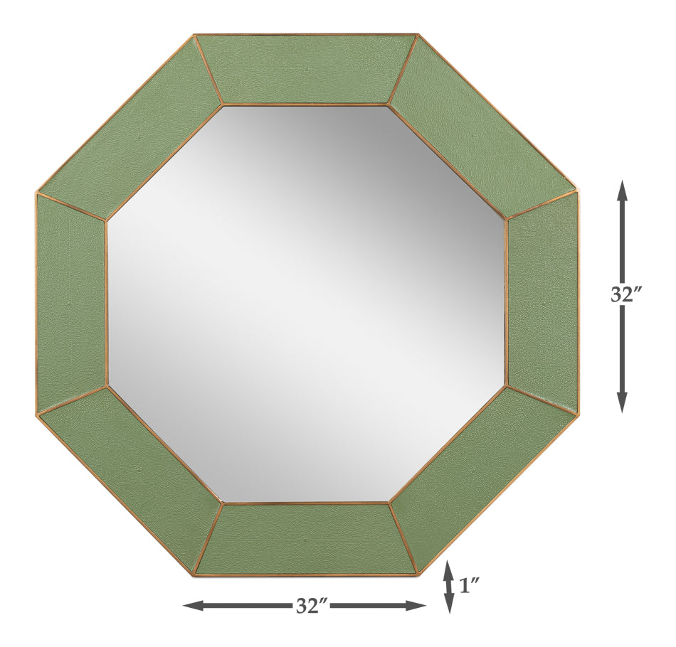 ELEANOR MIRROR, SHAGREEN, WATERCRESS