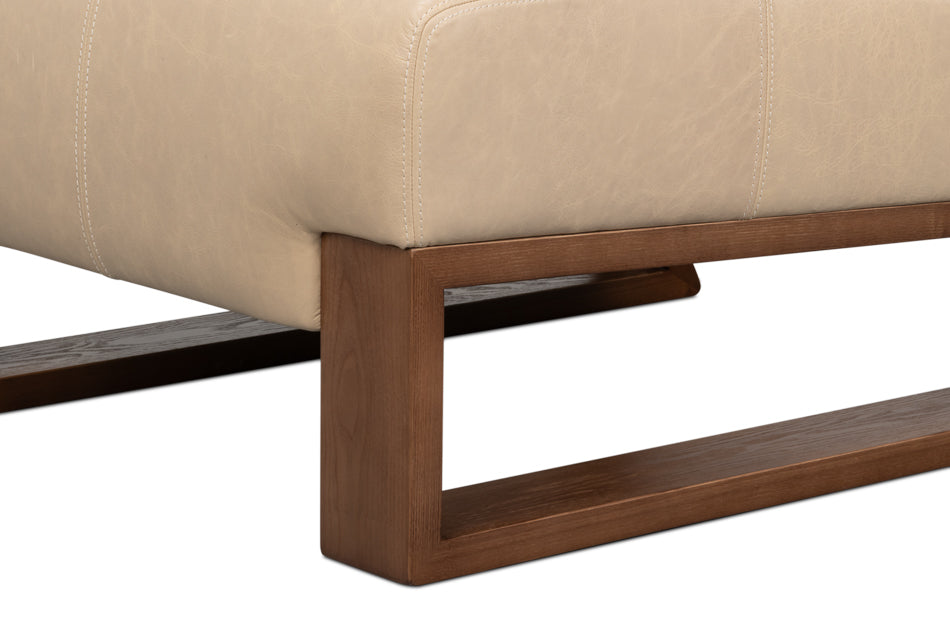 WYLAM LEATHER CHAIR CAPPUCCINO WHITE