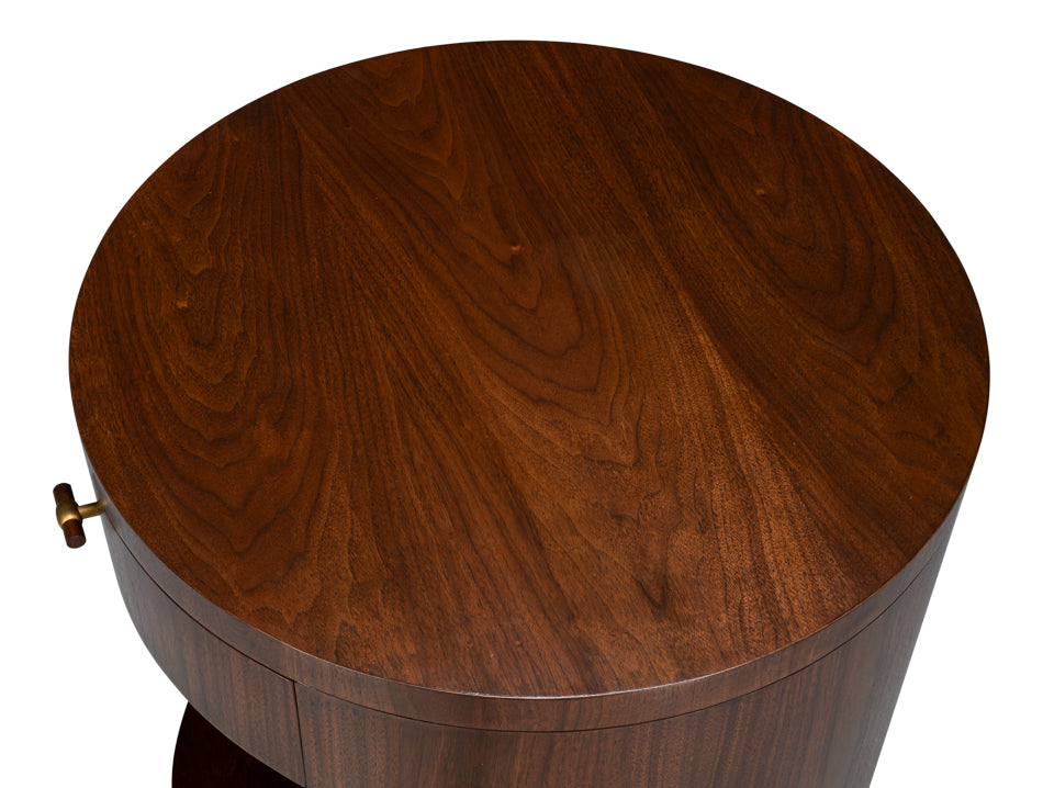 VERO SIDE TABLE, DARK WALNUT