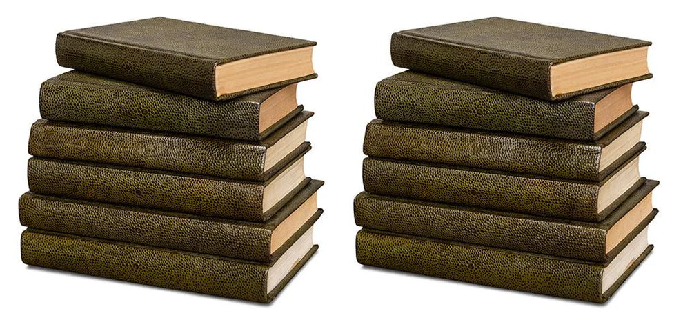 Shagreen Books, Set Of 12, Leaf
