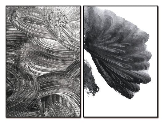 Paco Canvas Wall Art - 2-Piece - 40" X 60" (Each) - Black Ps Frame