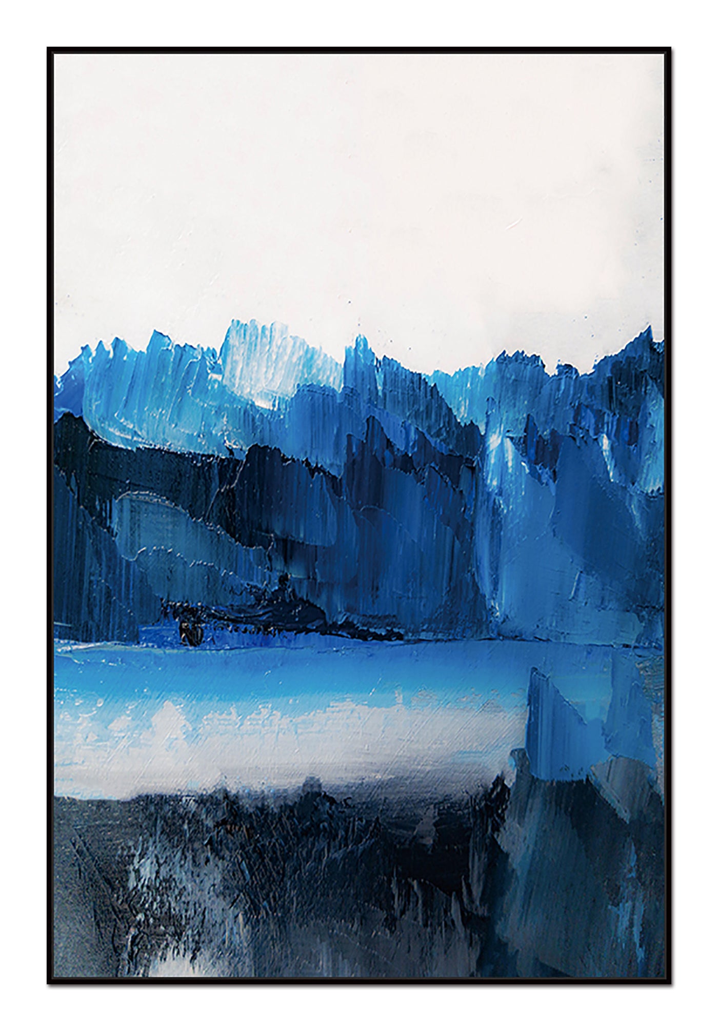 Azul Canvas Wall Art - 40"X60" - Black Ps Frame