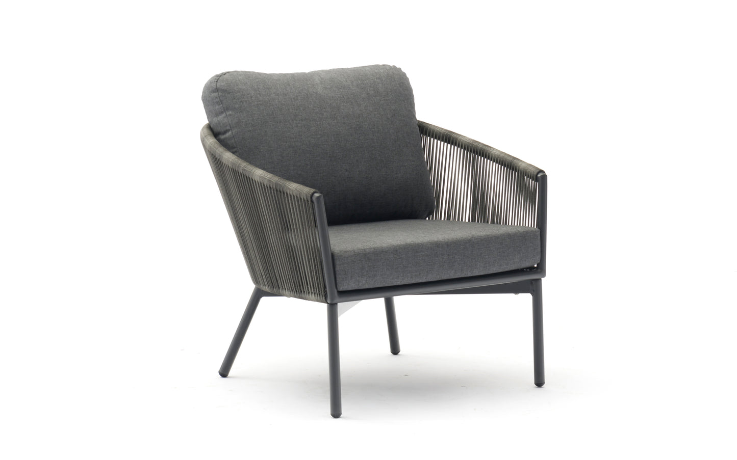 Yarrow Outdoor Chair And Ottoman - Grey