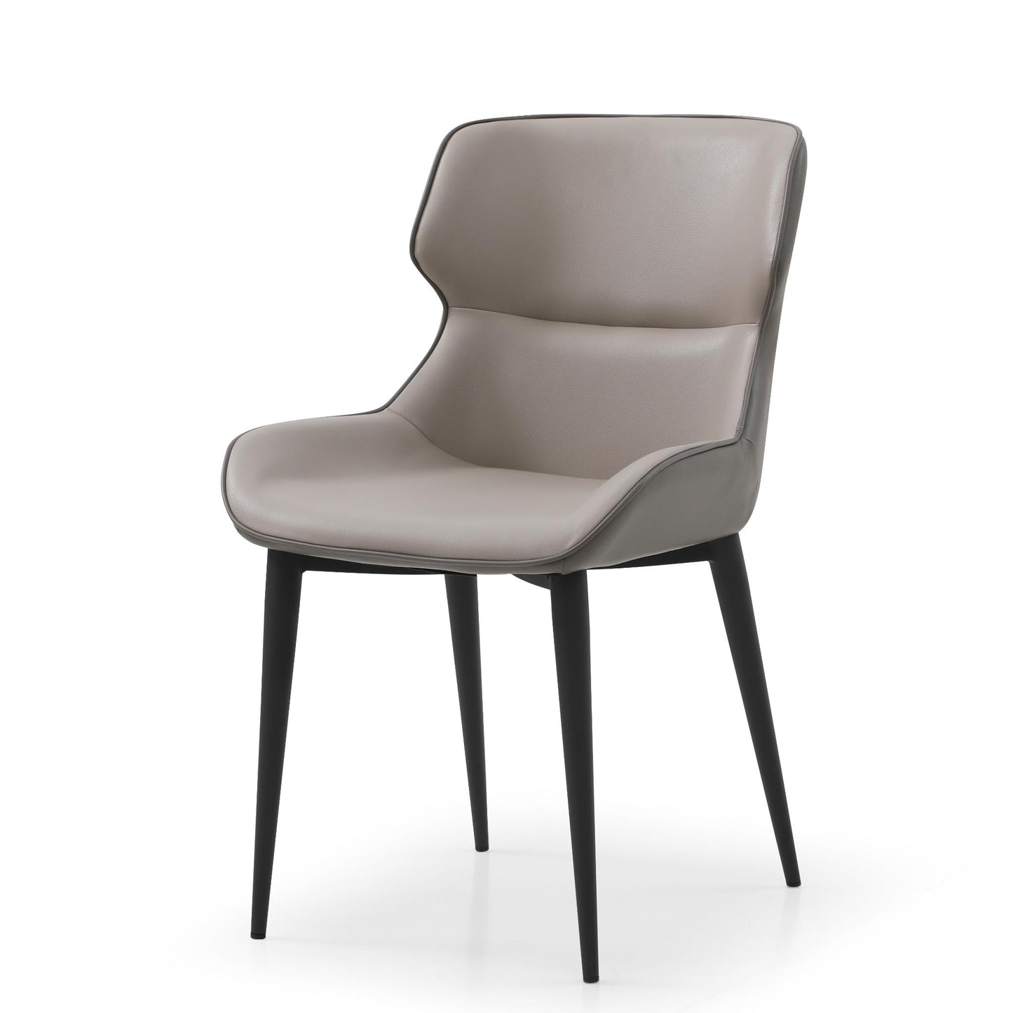 Morocco Light/Dark Grey Faux Leather Dining Chair