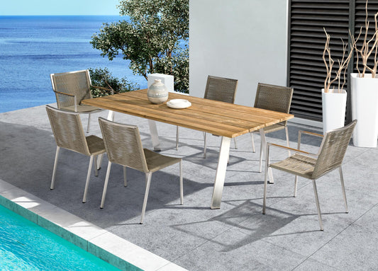 Rhea Outdoor Dining Chair - Light Brown
