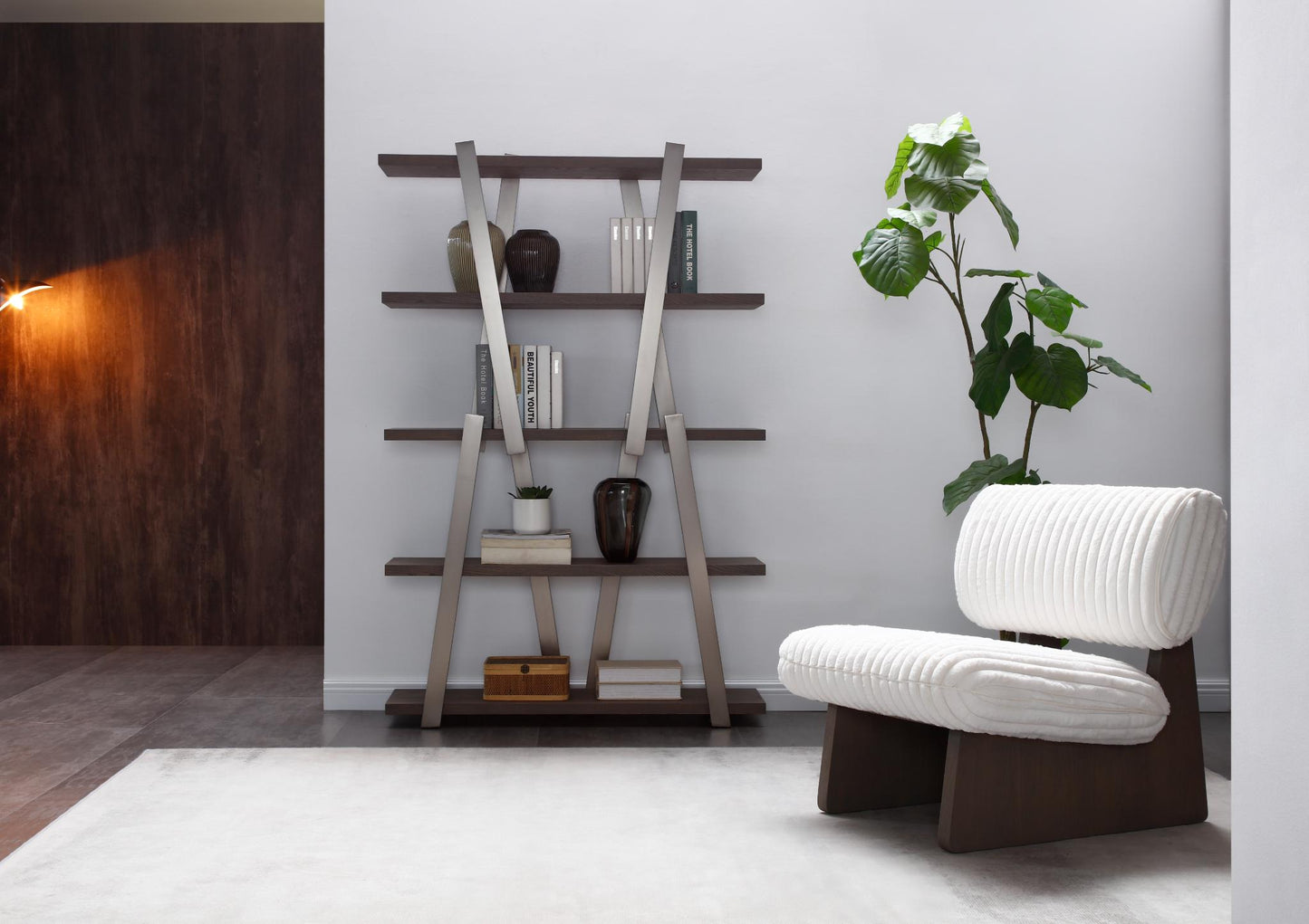 Elena Bookshelf/Divider - Light Grey