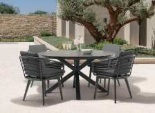 Kassey Outdoor Dining Table - Dark Grey