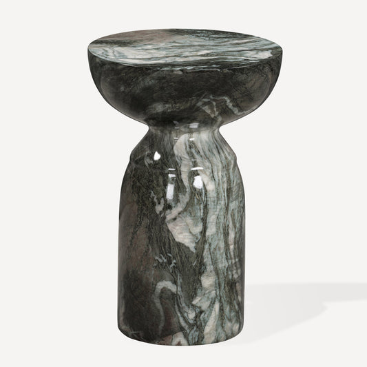Echo End Table - Grey/Blush Marble