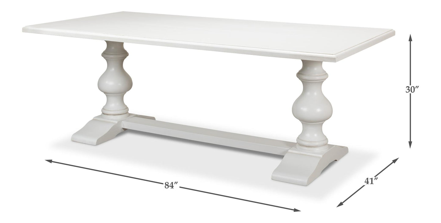Lionisio Trestle Table, Cortina White