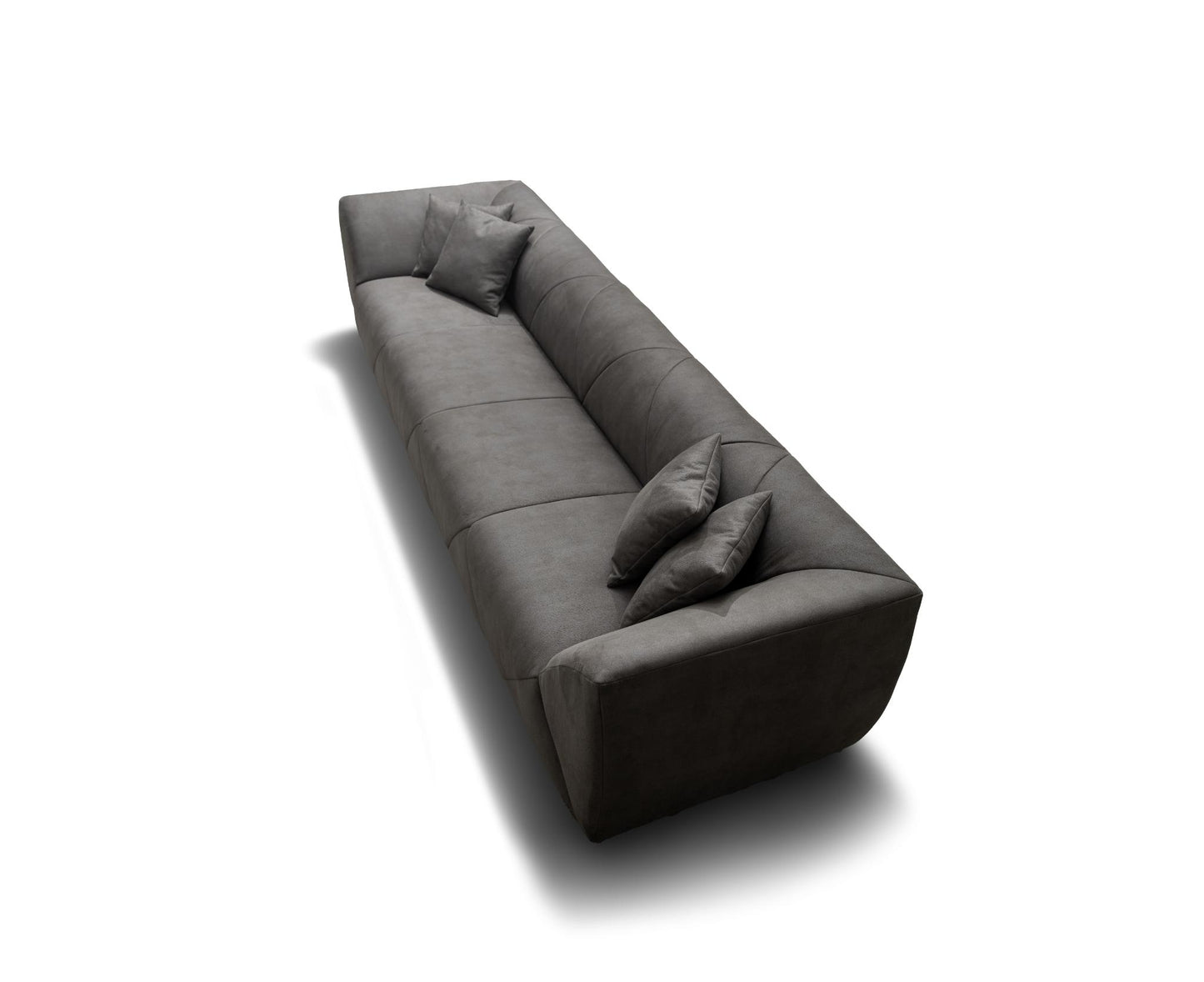 Quarry Quilted Dark Grey Nubuk Sofa