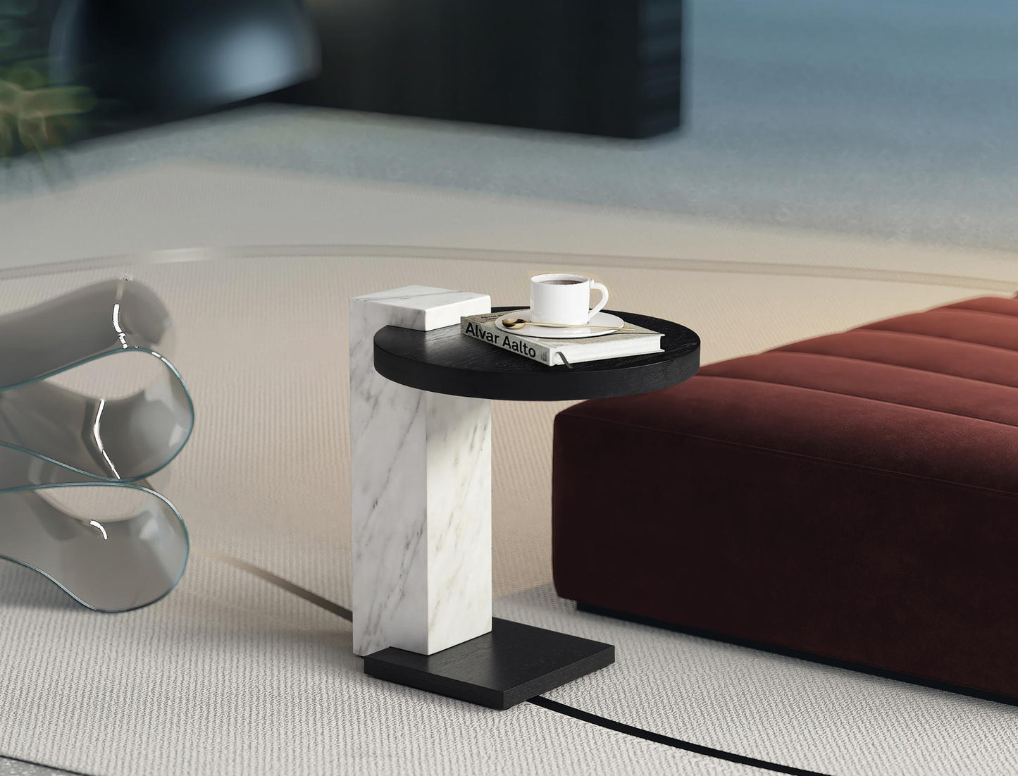 Mabel Black & Gold Side Table