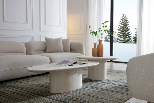 Petra Side Table - Travertine
