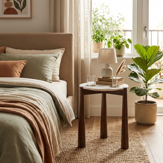 Carver Side Table- Morchana Brown