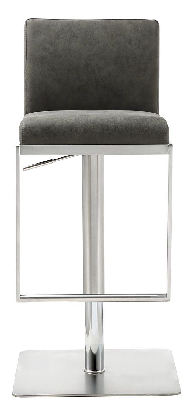 Clay Barstool, Grey Faux Leather