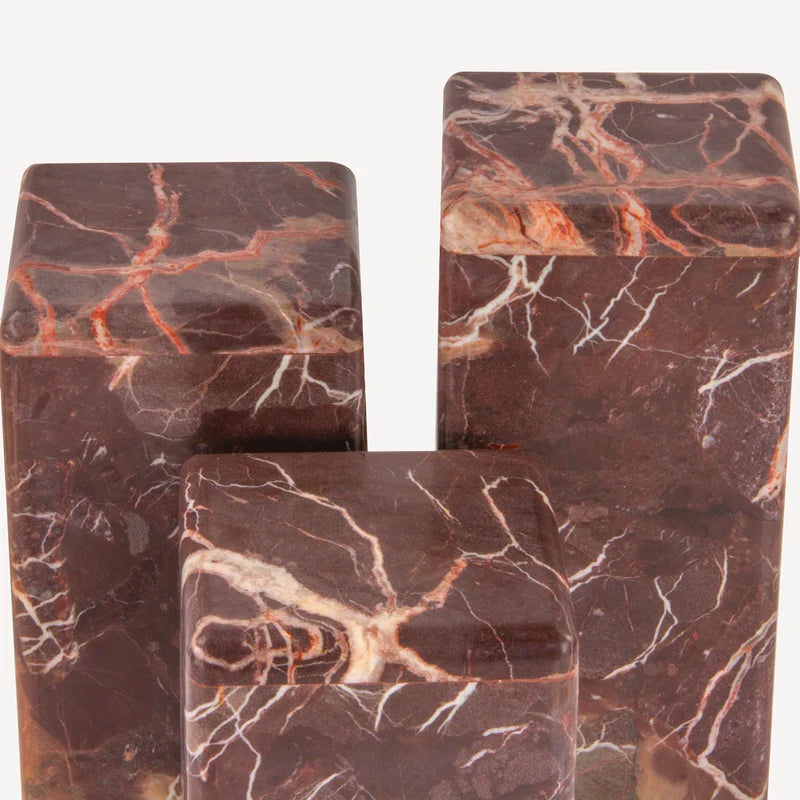 Delta Side Tables - Red Levanto - Medium