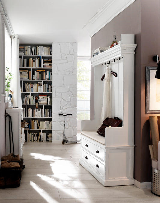 Entryway Coat Rack & Bench Unit