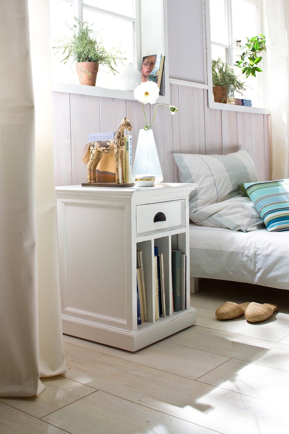 Bedside Table with Dividers