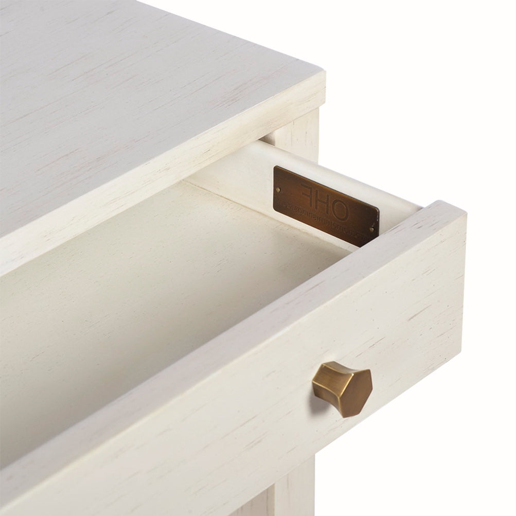 0975-02 - Wallace Side Table - Wide - Drift Finish