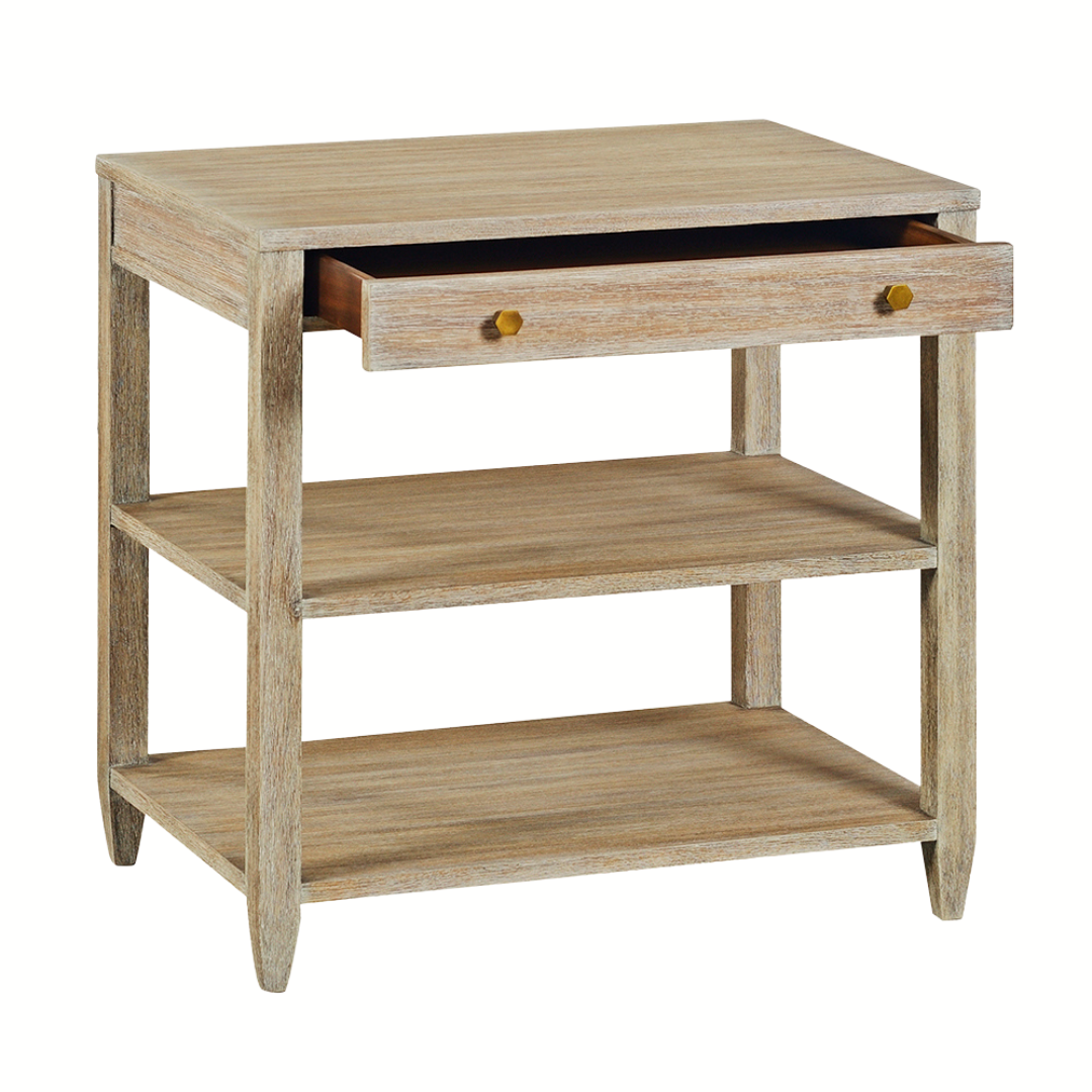 0975-09 - Wallace Side Table - Wide - Weathered Finish