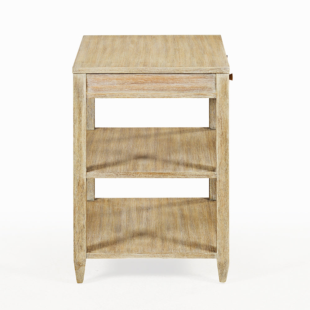 0975-09 - Wallace Side Table - Wide - Weathered Finish