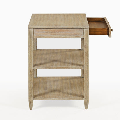 0975-09 - Wallace Side Table - Wide - Weathered Finish
