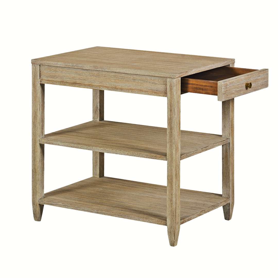0976-09 - Wallace Side Table - Narrow- Weathered Finish