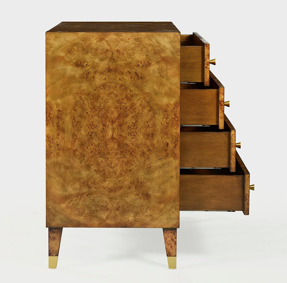 0985-22 - Beverly Chest- Rustic Burl Finish