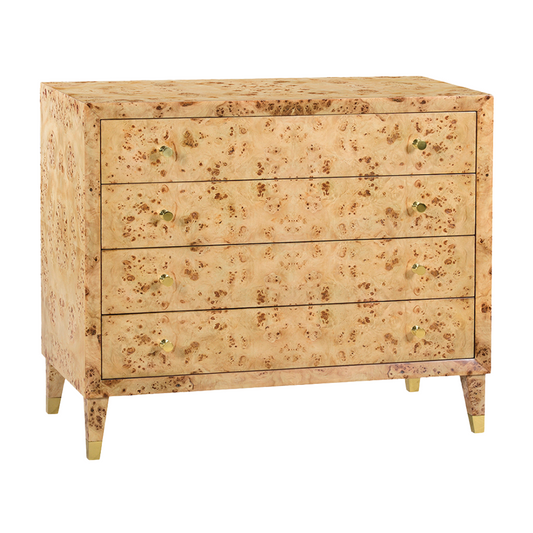 0985-40 - Beverly Chest- Natural Burl Finish