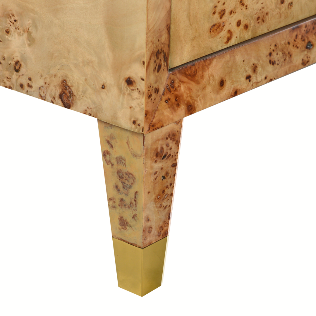 0985-40 - Beverly Chest- Natural Burl Finish